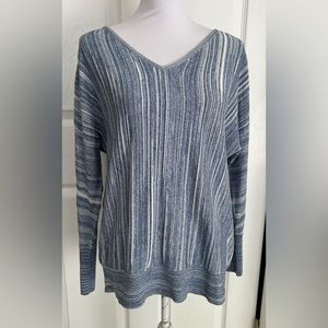 Chico’s Long Sleeve V-neck Knit Top- Size 2 (large)